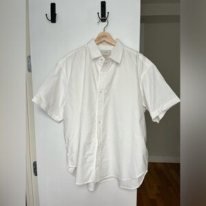 Korean brand (Lafudge - Musinsa) White Cotton Short sleeve shirt button down S